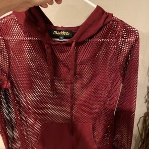 Madden NYC Net See-thru Hoodie XS